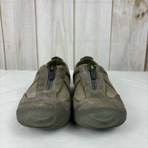 Clarks Privo Leather Sneakers Top Zipper Gray Size 8 Slip-on Loafers Tennis Shoe - Picture 5 of 12